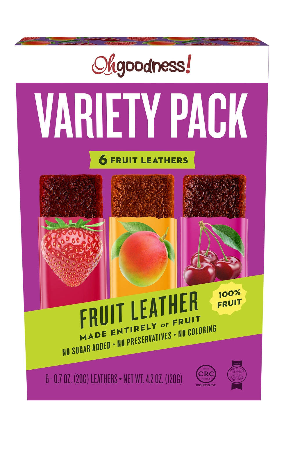 Oh Goodness Fruit Leather Variety 6-Pack (Box)