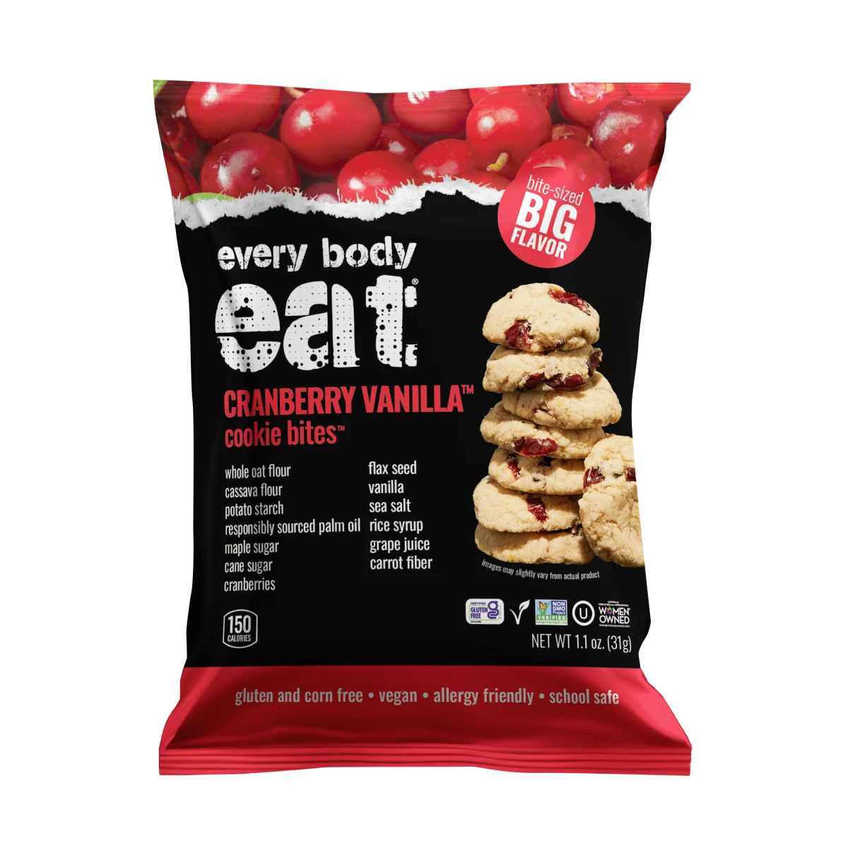 Every Body Eat Cranberry Vanilla Cookie Bites 1.1oz
