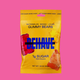 Behave | Sweet Gummy Bears | 1g Sugar Gluten-Free (Watermelon, Mango, Lychee)