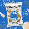 SNACKLINS Salt & Vinegar Crisp | Low Calorie Snacks (0.9 oz) Plant Based