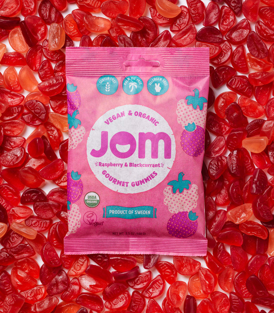 JOM Organic Raspberry & Blackberry Gummy Candy 3.5oz – Snackever