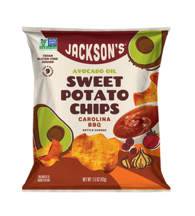 de Jackson | Chips de patates douces Carolina BBQ avec huile d'avocat | Végétalien Casher 1,5oz