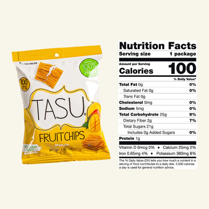TASU | Dried Mango Fruit Chips Gluten Free Vegan 1oz