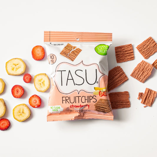 TASU | Dried Strawberry Banana Fruit Chips Gluten Free Vegan 1oz