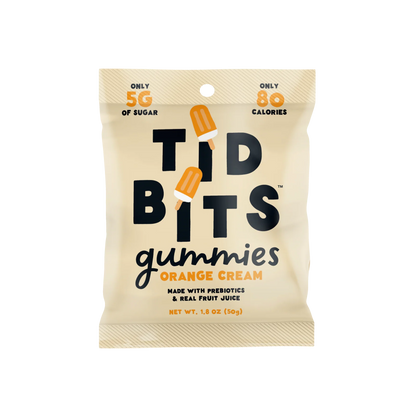 TiDBiTS Candy Orange Cream Gummies | Low Sugar 1.8oz