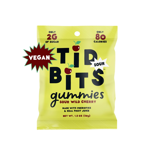 TiDBiTS Sour Wild Cherry Gummies | Low Sugar 1.8oz