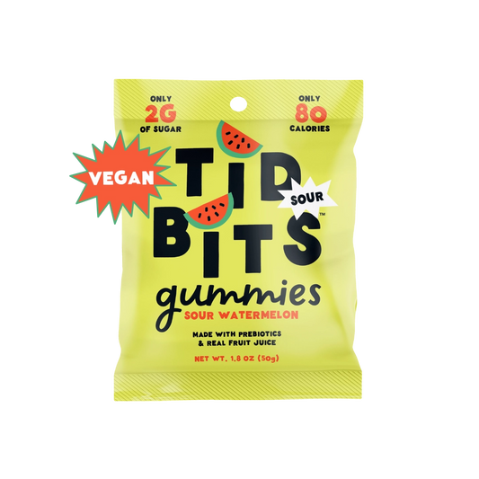 TiDBiTS Sour Watermelon Gummies | Low Sugar 1.8oz