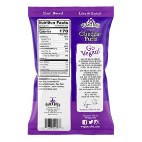 Rob vegano | Bocadillos de sorgo y queso cheddar a base de plantas 1.25 oz Sin gluten Sin lácteos