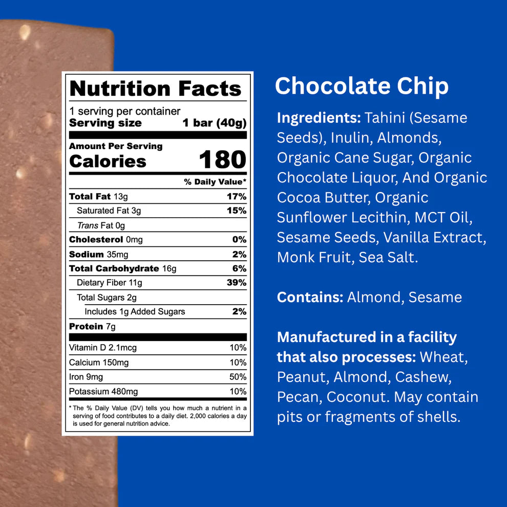 Vital Halva Chocolate Chip Sesame Protein Bar