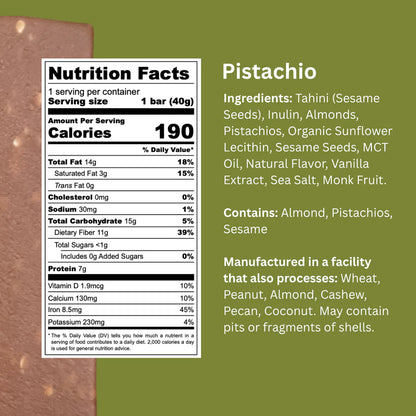 Vital Halva Pistachio Sesame Protein Bar