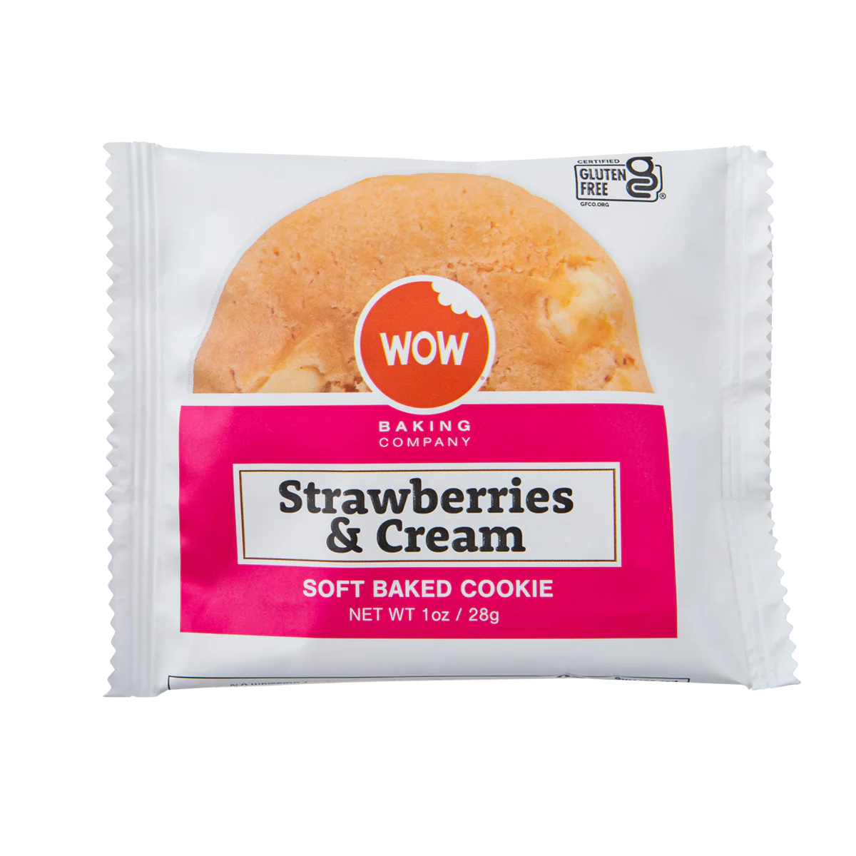 WOW Baking Company | Gluten-Free Strawberries & Cream Soft Baked Cookie (1oz)