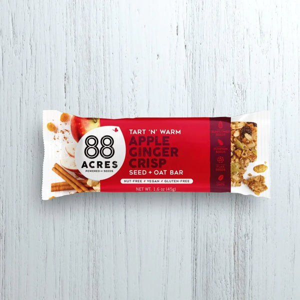 88 Acres | Plant-Based Granola Bar Apple Ginger Crisp Bar 1.6 oz