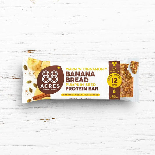88 Acres | Plant-Based Granola Bar Banana Bread Protein Bar 1.6 oz