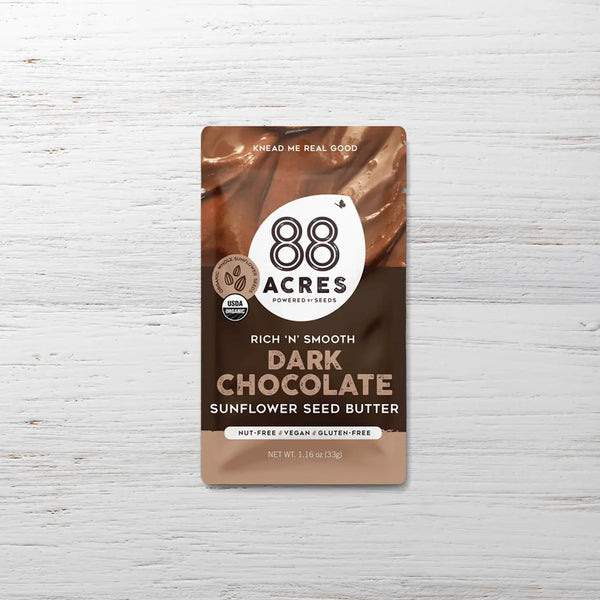 88 Acres | Plant-Based Rich 'N' Smooth Dark Chocolate Sunflower Seed Butter Pouch (1.6 oz)