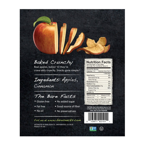 Biologique nu | Chips de pomme à la cannelle (0,53 oz)