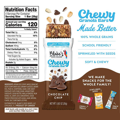 Blake's Seed Based Granola Bar Chewy Chocolate Chip (0.92 oz)
