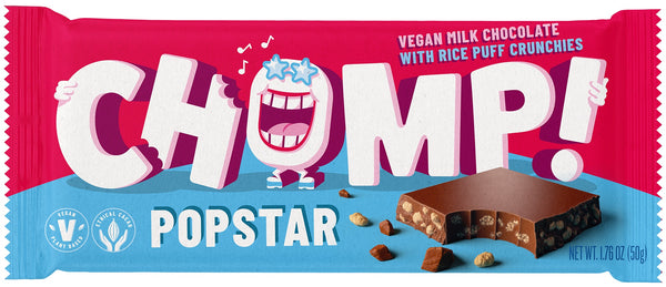Chomp! Popstar Vegan Milk Chocolate Vegan Dairy Free (1.76 oz)