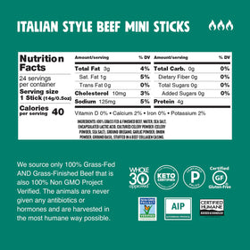 Chomps Chomplings Mini bâtonnets de bœuf à l'italienne (paquet de 6)