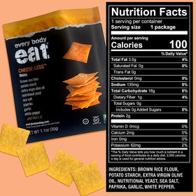 Every Body Eat Snack Thins, sabor sin queso, vegano 1.1 oz