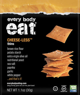 Every Body Eat Snack Thins, sabor sin queso, vegano 1.1 oz