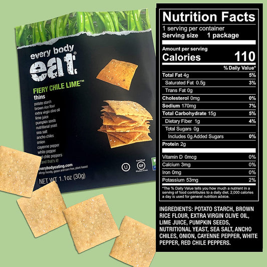 Every Body Eat | Fiery Chili Lime Thins (1.1oz)