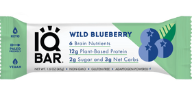 IQBAR Brain and Body Keto Protein Bar - Wild Blueberry 1.6 oz