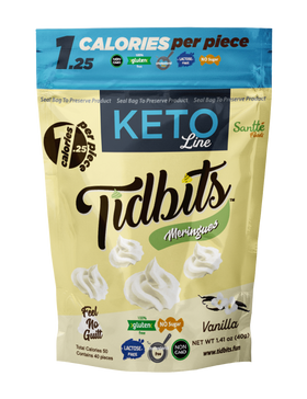 TIDBITS FUN BITES Biscuits à la vanille / meringue / Biscuits d'épicerie KETO 1,41 oz