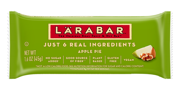 Lärabar Apple Pie, barra vegana de frutas y nueces sin gluten 1.6 oz