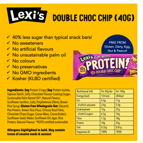 Barre croustillante à haute teneur en protéines à base de plantes de Lexi | Barre végétalienne 1,41 oz sans gluten