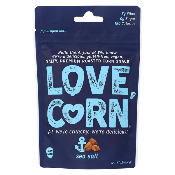 Love Corn | Delicious Crunchy Corn Sea Salt Snack | 1.6 oz