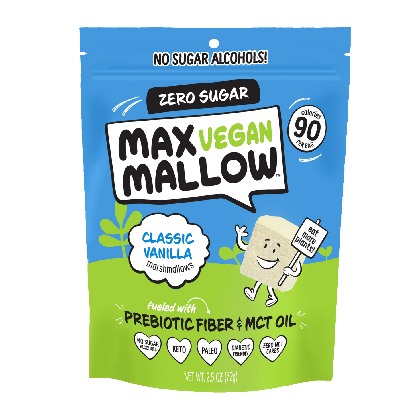 Max Mallow Vegan Classic Vanilla | Guilt-Free & Zero Sugar (2.5 oz)