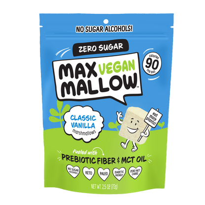 Max Mallow Vegan Classic Vanilla | Guilt-Free & Zero Sugar (2.5 oz)