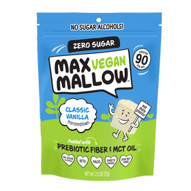 Max Mallow Vegano Clásico Vainilla | Sin culpa y sin azúcar (2,5 oz)