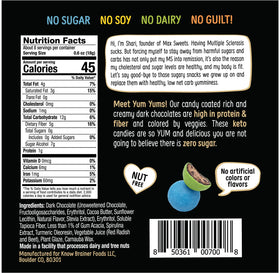Max Sweets Sugar Free Dark Chocolate YumYums - Keto Candy 5.0 oz