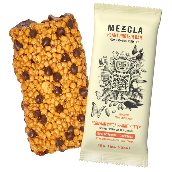 Mezcla | Peruvian Cocoa Peanut Butter | Vegan Plant Protein Bar - 1.40 oz