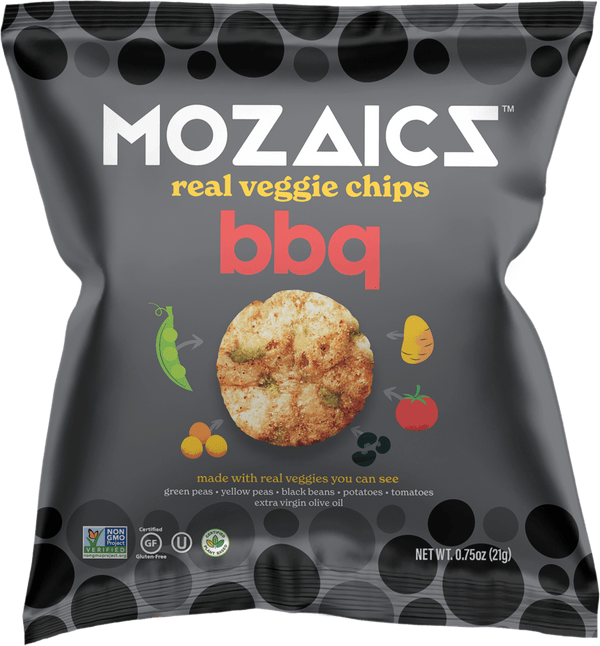Mozaics BBQ Chips 0,75 oz de vraies chips végétariennes