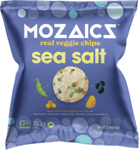 Mozaics SEA SALT Snack Bags- Popped Veggie Chips 0.75 oz