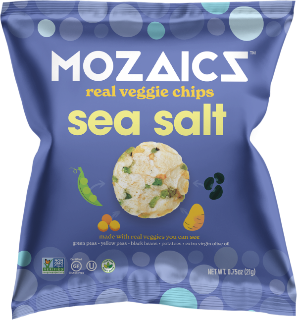 Mozaics SEA SALT Snack Bags - Chips vegetales reventados 0.75 oz
