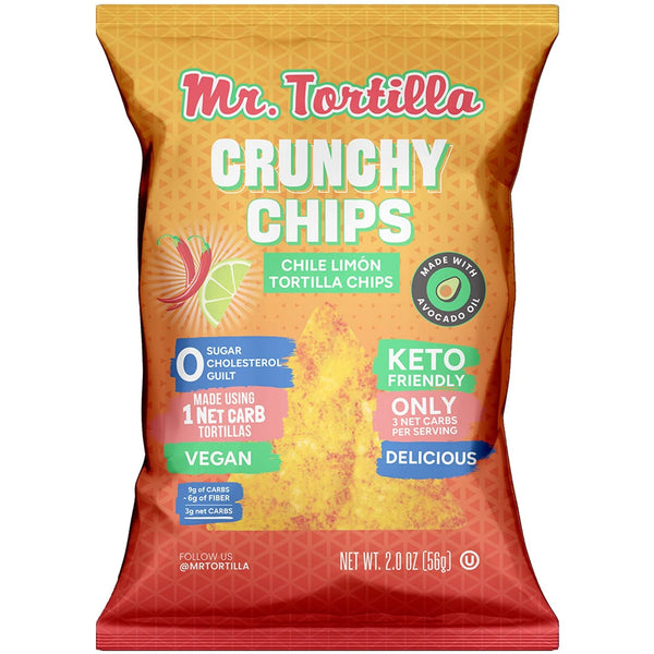 Mr. Tortilla's Crunchy Chips 2.0 oz Keto-Friendly Vegan Snack