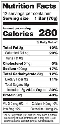 Pro Bar - Barra de proteína base, masa para galletas, sin OGM 2.47 oz
