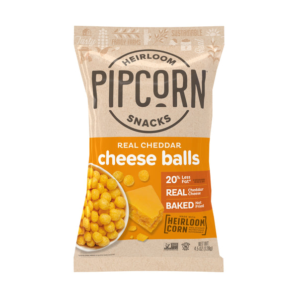 Pipcorn Cheddar Cheese Balls (4.5 oz)
