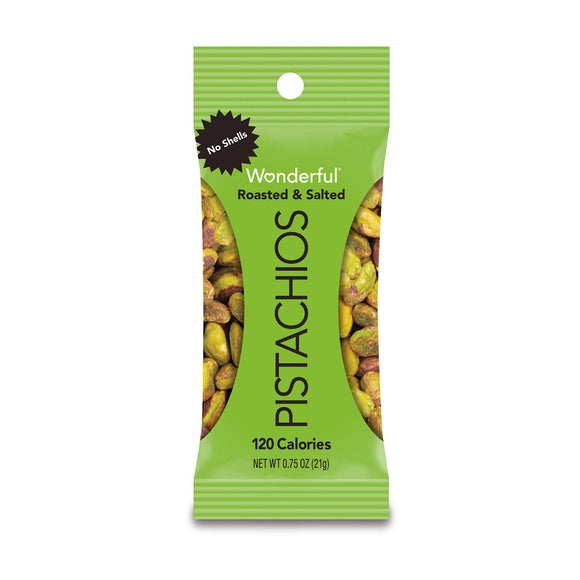 Wonderful No Shell Pistachios Roasted & Salted 0.75 oz Glute Free