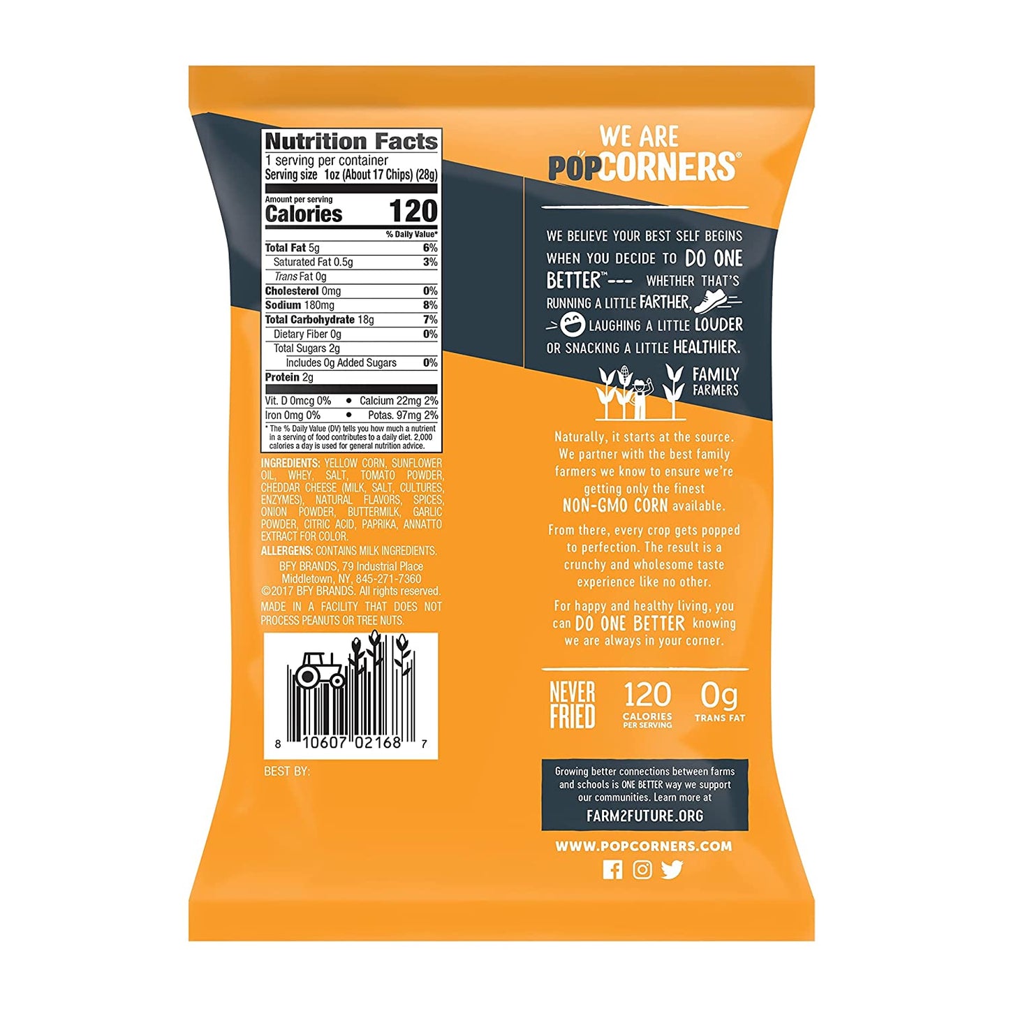 PopCorners Popped Corn Snacks Spicy Queso 1 oz Gluten Free
