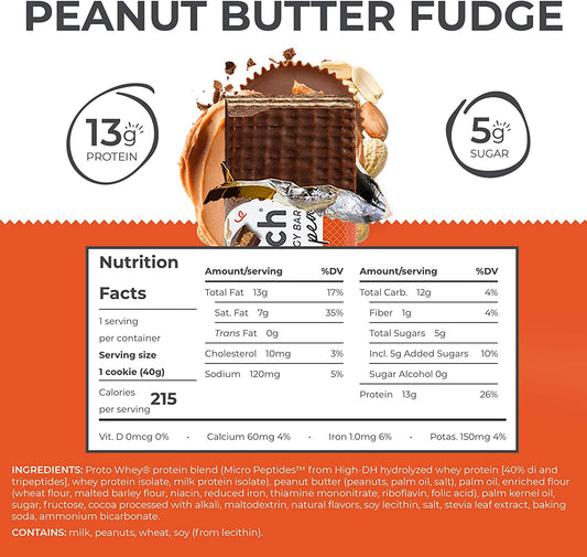 Power Crunch Bar, Peanut Butter Fudge 1.4 oz Gluten Free