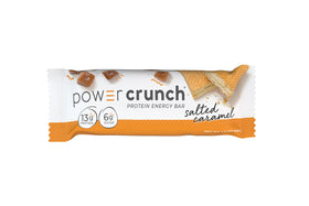 Barras de oblea de proteína Power Crunch, caramelo salado, 1,4 oz