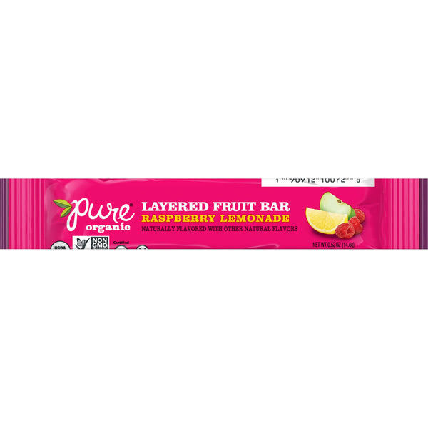 Pure Organic Layered Fruit Bar Raspberry & Lemonade (Single Bar)
