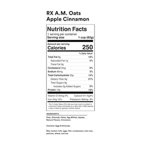 RX AM Oats Tasses de flocons d'avoine protéinées sans gluten 2,18 oz