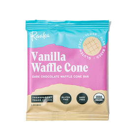 Raaka Chocolate Vanilla Waffle Cone Bar 1.0 oz Gluten Free