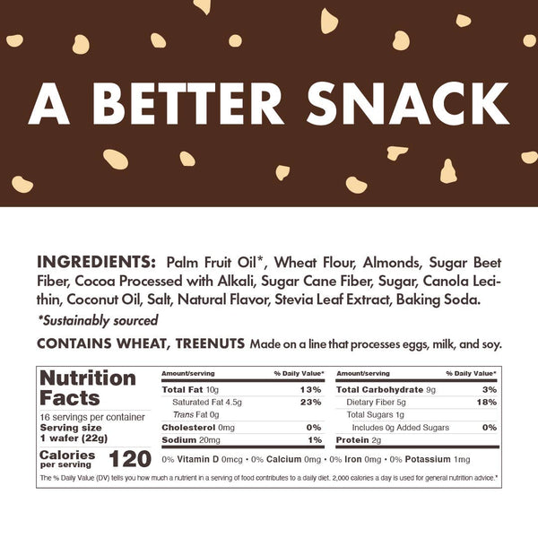Rip Van Wafer Snack Ah Yum! Dark Chocolate Almond Bar (0.78 oz)