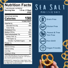 Savor by Suzie, Grain-Free Pretzel Twists (1.5oz) Sea Salt